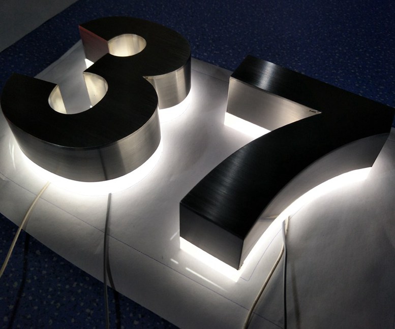 Backlit Metal Face No Back Panel Led Lighting Illuminated Letter 285